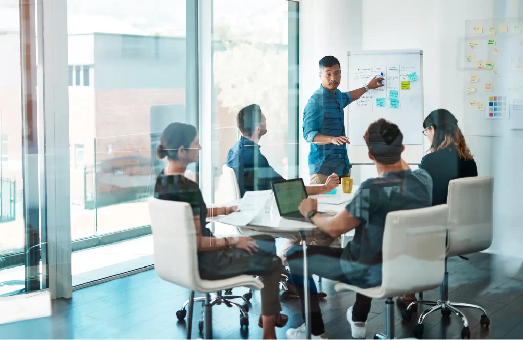 career - business casual group meeting